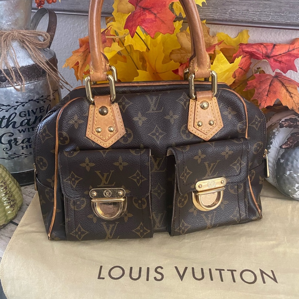 SOLD Auth Louis Vuitton Monogram Manhattan PM